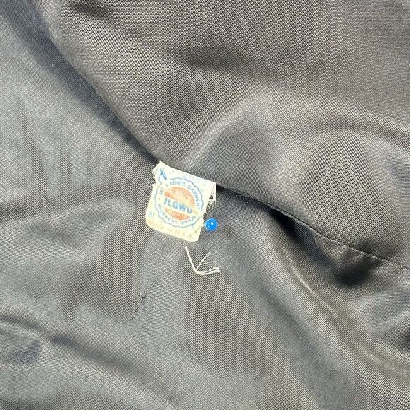 Vintage Coat Woman Large Black Long Trench Union Made in USA Miss New Yorker - Picture 7 of 15